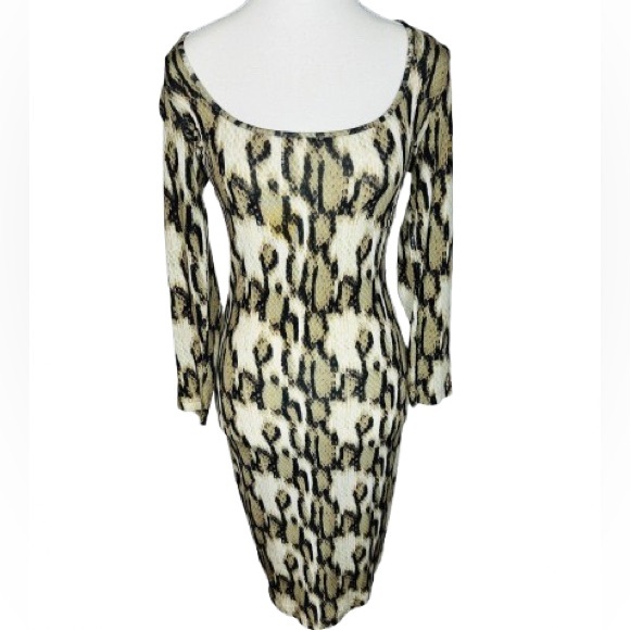 Just Cavalli Dresses & Skirts - Just Cavalli Animal Print Long Sleeve Dress